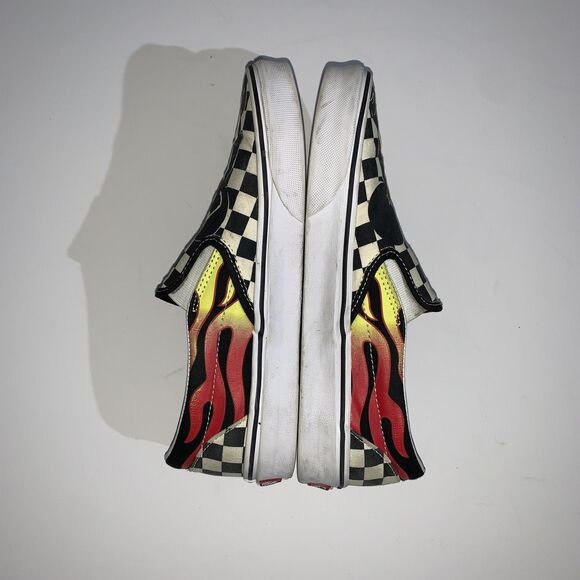 Vans x Disney Shoes Womens 9 Mens 7.5 Mickey Minnie Black Checkered Flames - Picture 8 of 9